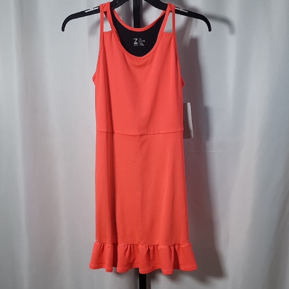 Z by Zella Girls Neon Pink One-piece Active Dress  - SZ XL (14/16) - NWT